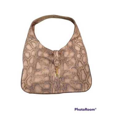 G.I.L.I. got it love it snakeskin leather hobo bag - image 1