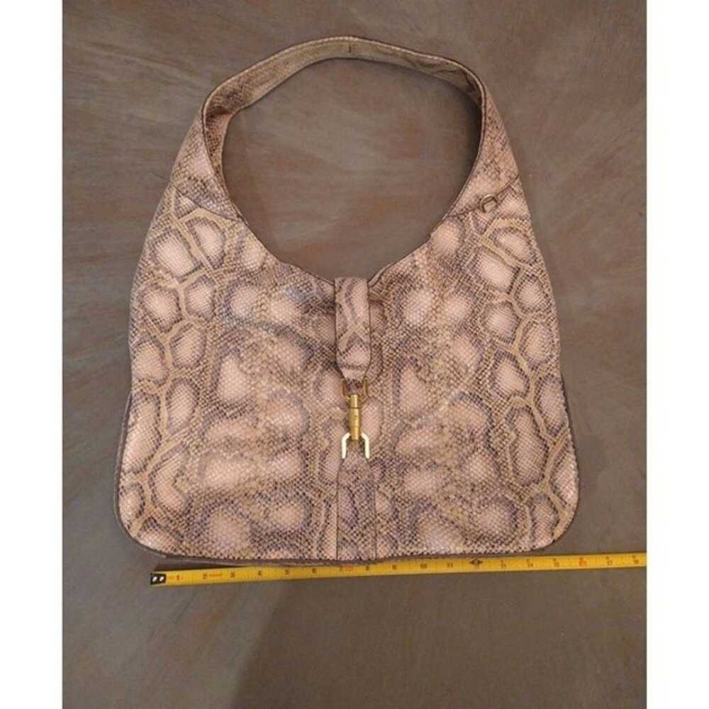 G.I.L.I. got it love it snakeskin leather hobo bag - image 3