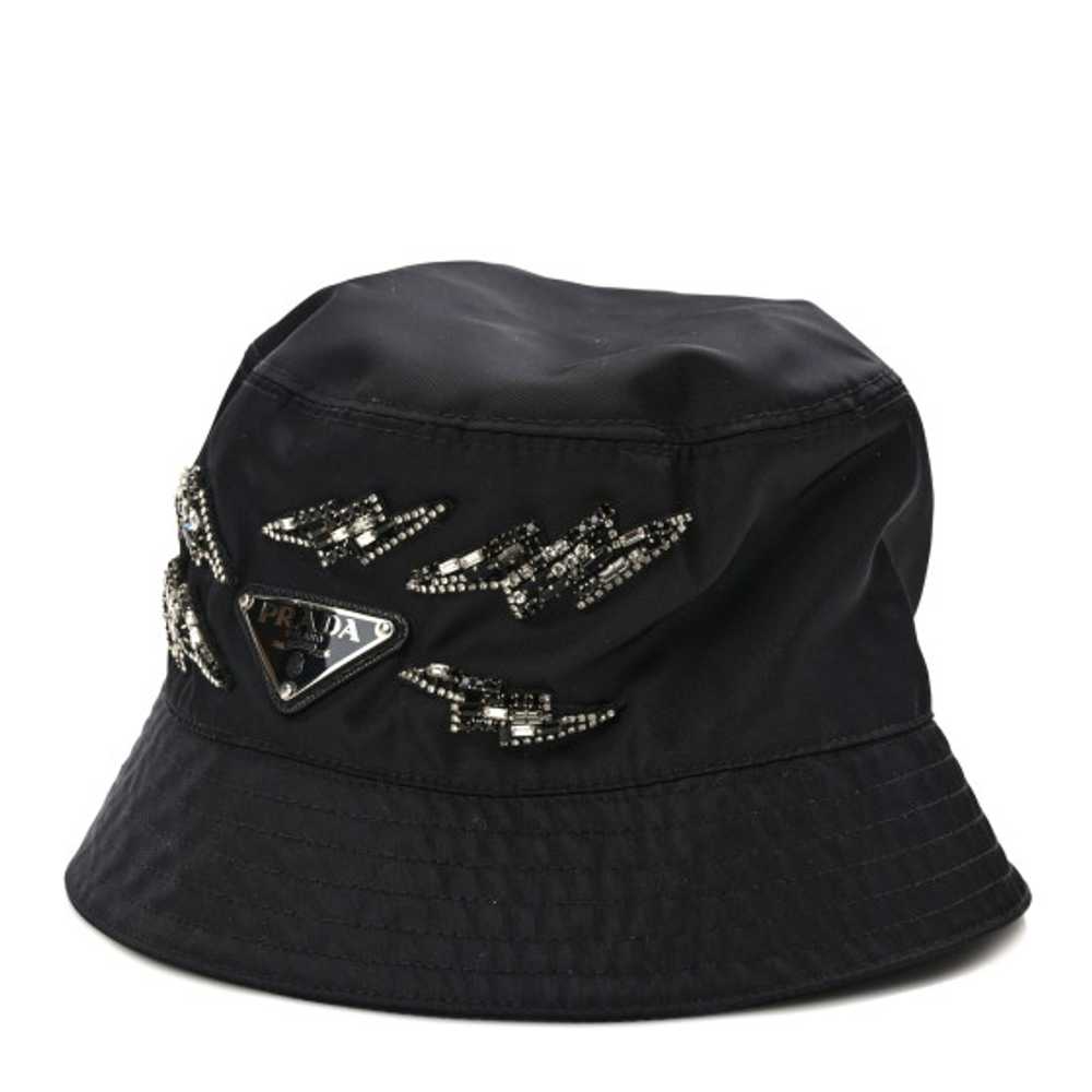 PRADA Nylon Crystal Metal Triangle Logo Lightning… - image 1