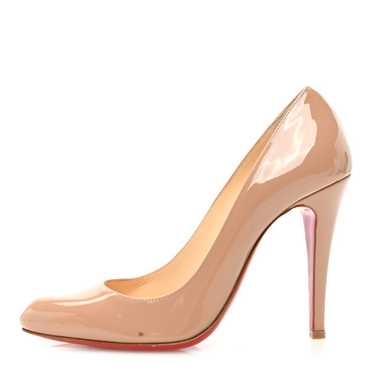 CHRISTIAN LOUBOUTIN Patent Simple 100 Pumps 37 Nu… - image 1