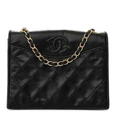 CHANEL Lambskin Quilted CC Small Single Flap Black - image 1