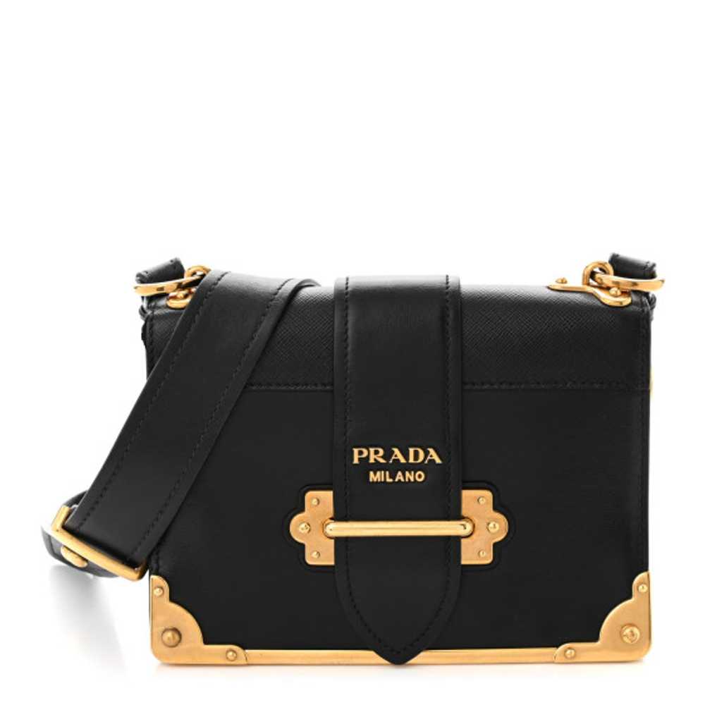 PRADA City Calf Saffiano Cahier Bag Black - image 1