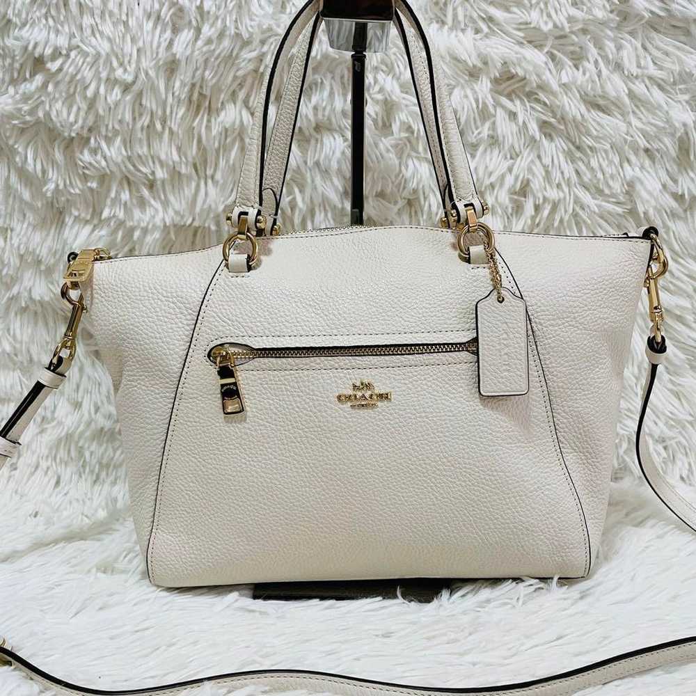 【Brand New】COACH Shoulder Bag 2way White Leather - image 1