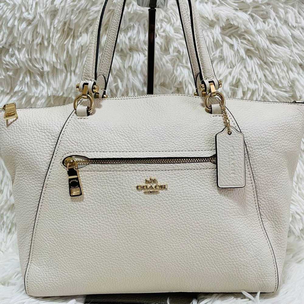 【Brand New】COACH Shoulder Bag 2way White Leather - image 2