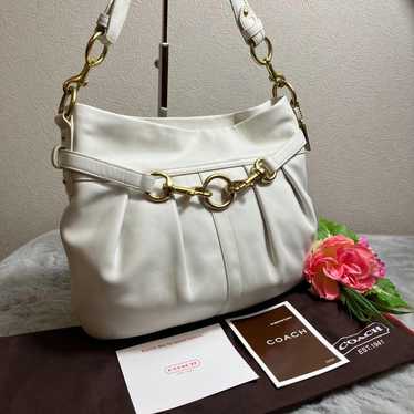 COACH 8B15 Shoulder Bag White with storage bag - image 1