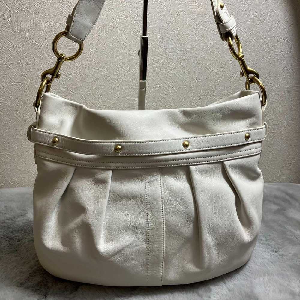 COACH 8B15 Shoulder Bag White with storage bag - image 3