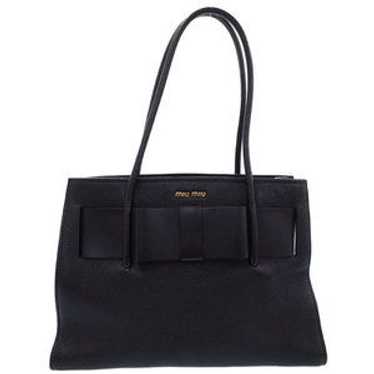 バッグ miu miu VitelloLux Ribbon Black Bag miu miu VitelloLux Ribbon Black Bag