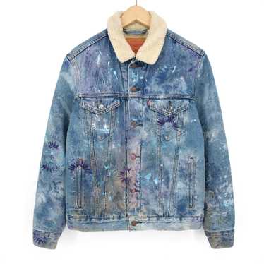 Levi's Custom Nipsey Hussle TMC Distressed Denim sale Trucker Jacket