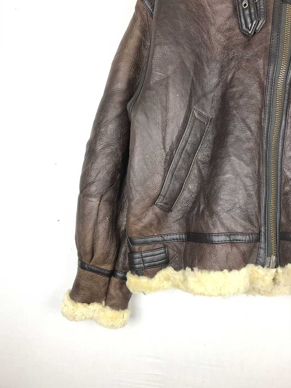 B 3 × Sheepskin Coat Vintage B3 Shearling Jacket - image 4