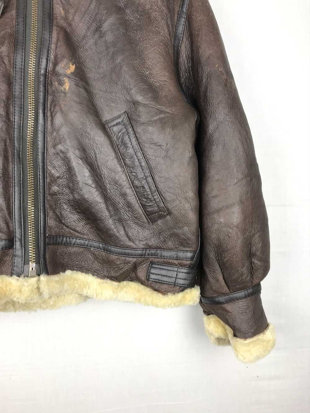 B 3 × Sheepskin Coat Vintage B3 Shearling Jacket - image 5