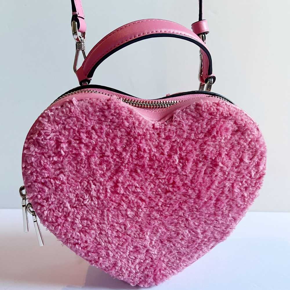 KATE SPADE Love Shack FAUX FUR HEART Leather CROS… - image 1