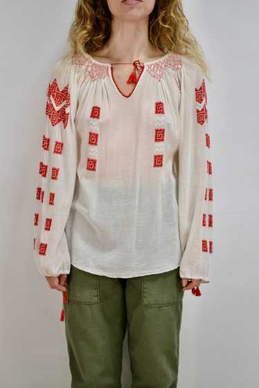 Gauzy Embroidered Blouse