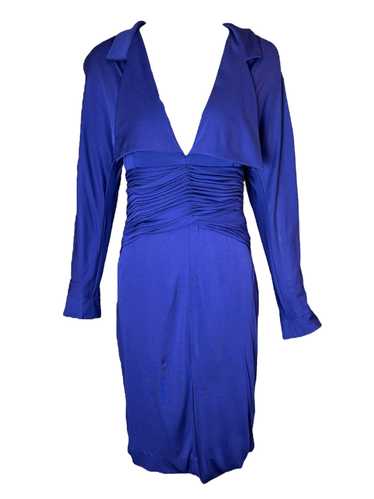 Karl Lagerfeld 80's Cobalt Blue Crepe Jersey Dress