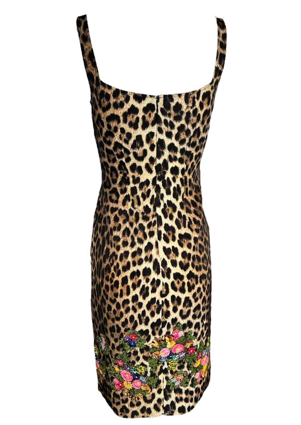 Moschino Cheap & Chic Leopard Print Dress with Em… - image 3