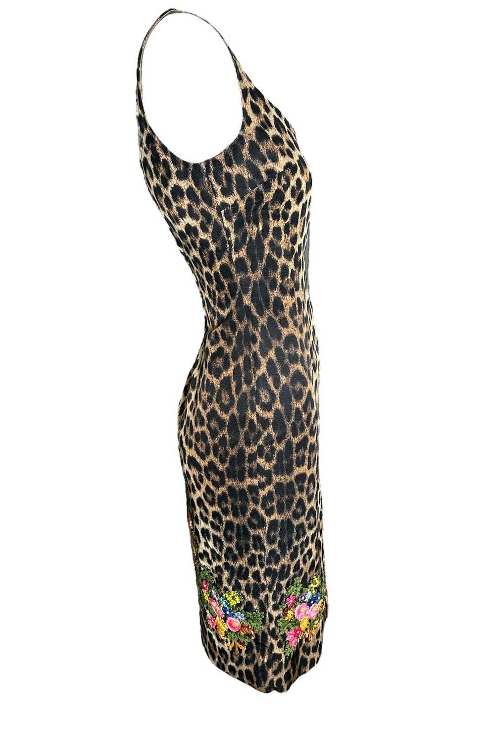 Moschino Cheap & Chic Leopard Print Dress with Em… - image 4