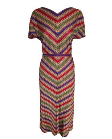 Claire McCardell 1940s Cotton Chevron Point Dress 