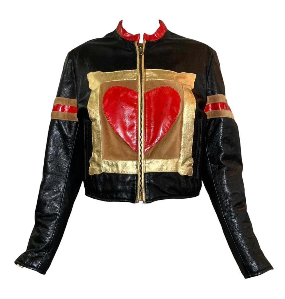 Moschino F/W 1990/1991 "Art Is Love" Leather Bomb… - image 1