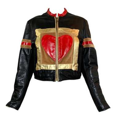 Moschino F/W 1990/1991 "Art Is Love" Leather Bomb… - image 1