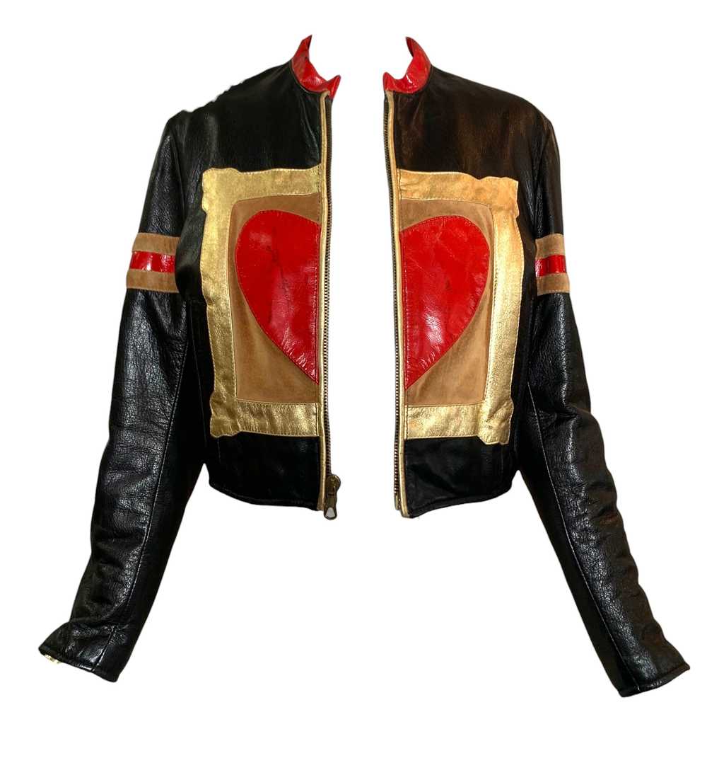 Moschino F/W 1990/1991 "Art Is Love" Leather Bomb… - image 3