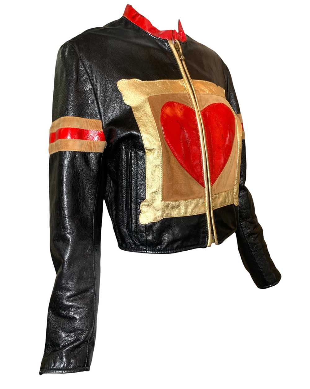 Moschino F/W 1990/1991 "Art Is Love" Leather Bomb… - image 6