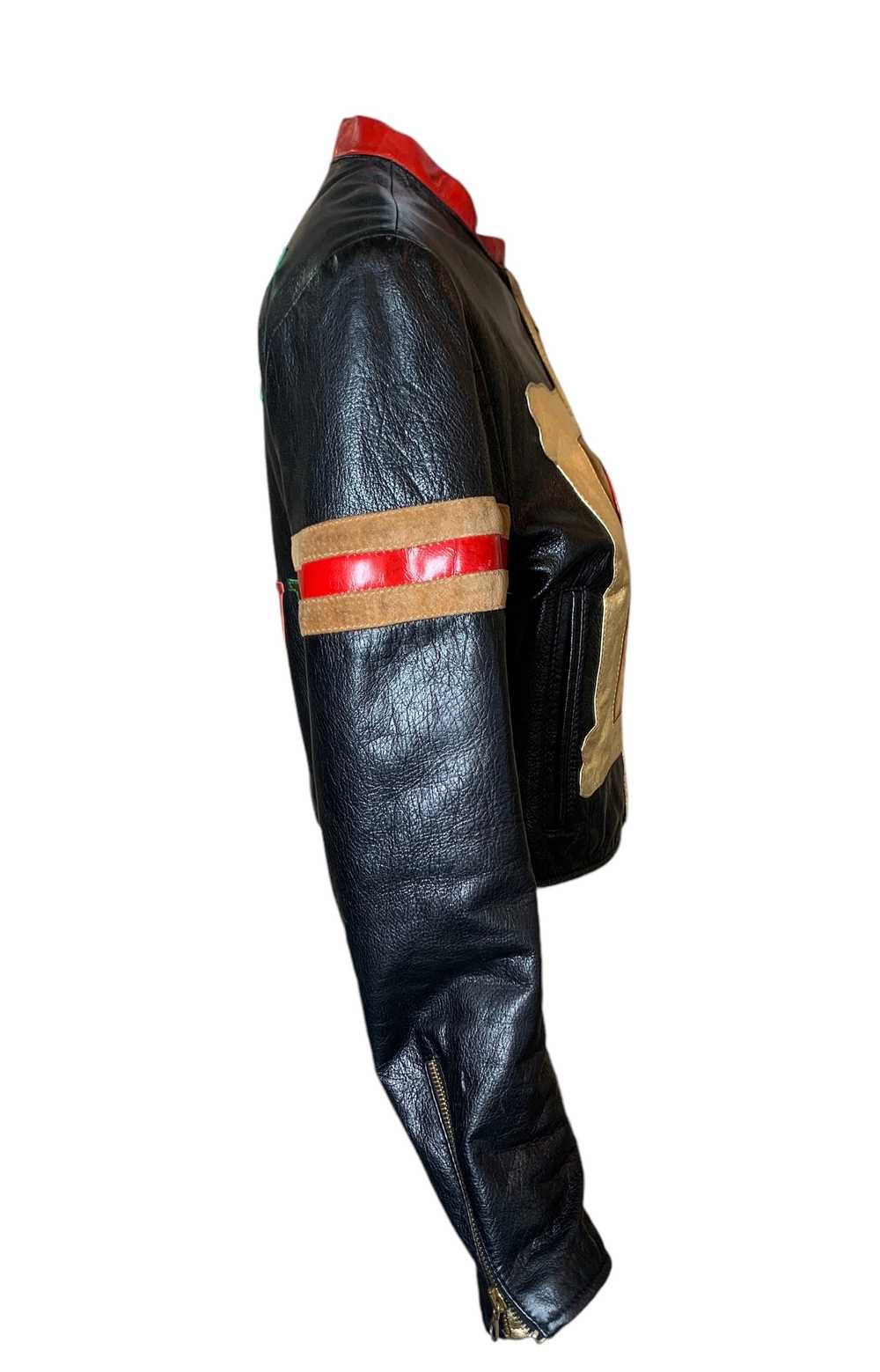 Moschino F/W 1990/1991 "Art Is Love" Leather Bomb… - image 7