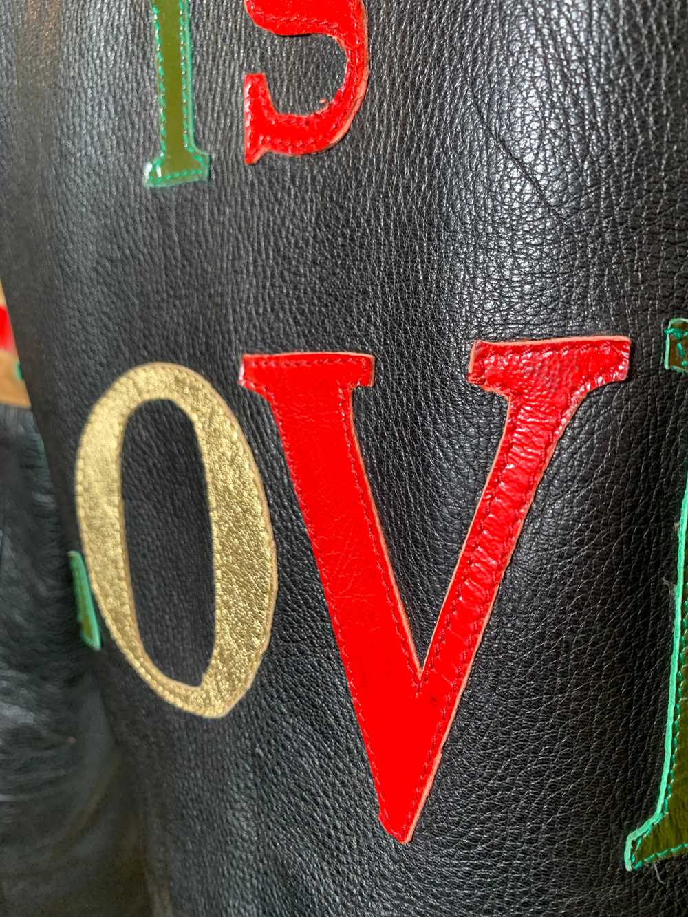 Moschino F/W 1990/1991 "Art Is Love" Leather Bomb… - image 9