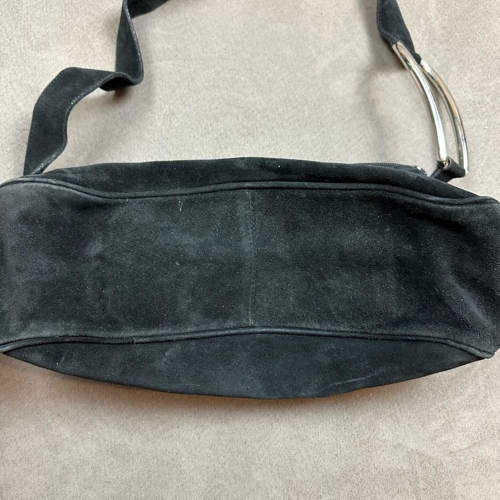 Furla Black Suede Leather Authentic Vintage Hobo … - image 4