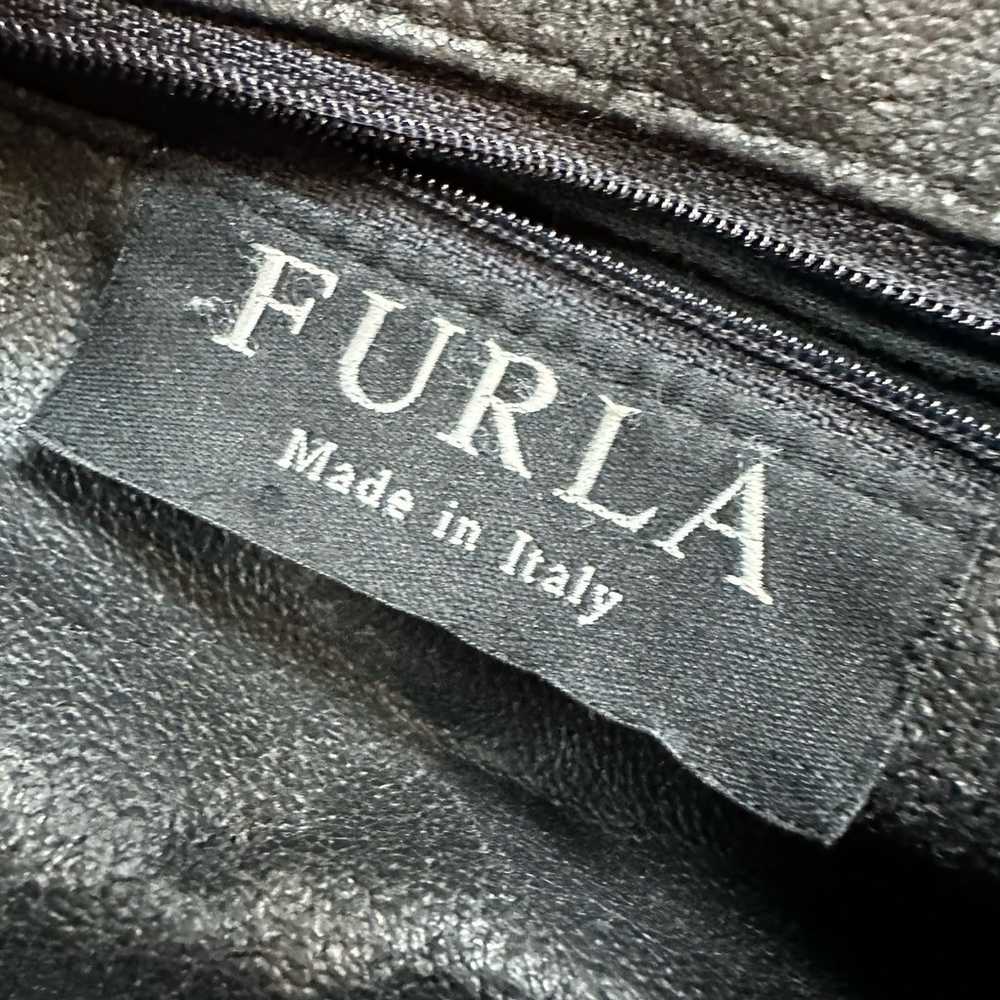 Furla Black Suede Leather Authentic Vintage Hobo … - image 9