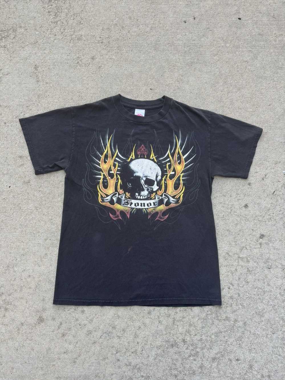 Harley Davidson × Vintage Vintage Y2K Flaming Sku… - image 1