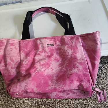 Pink tie dye tote bag