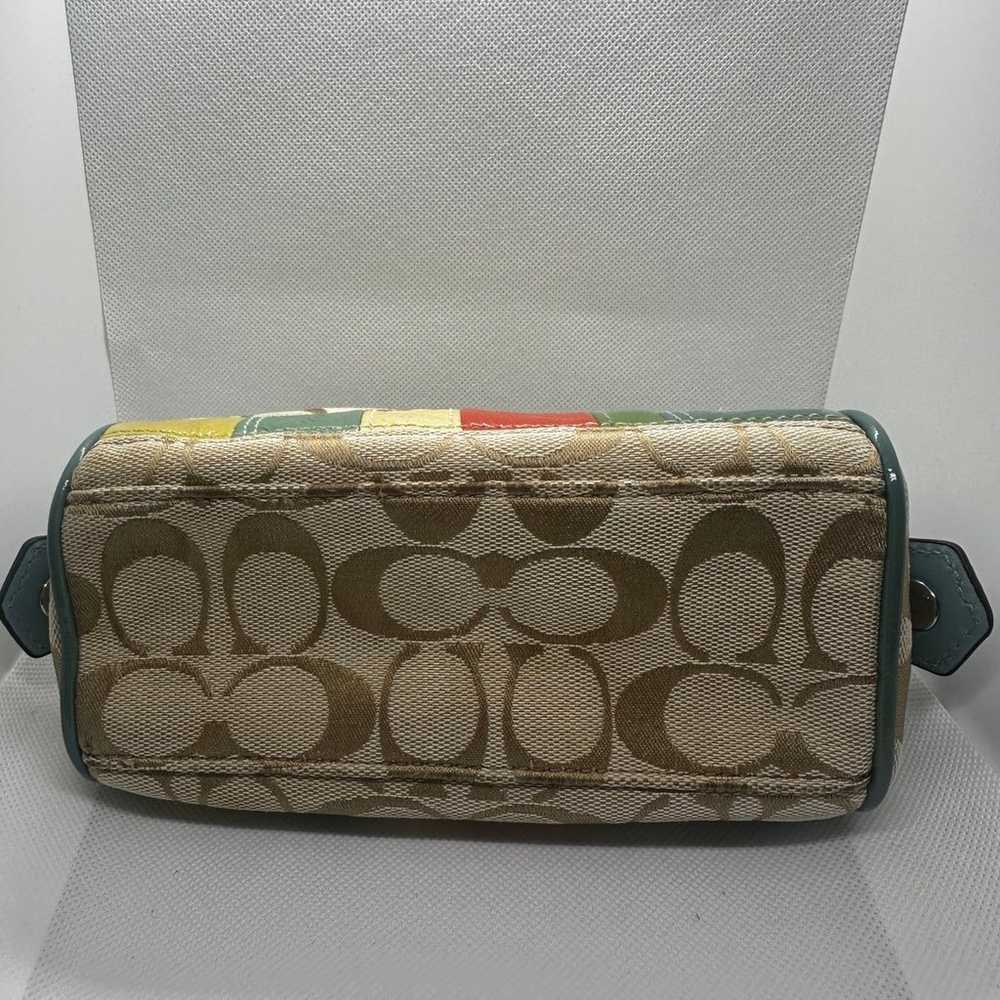 Vintage Coach Small Cosmetic Case Signature Jacqu… - image 3