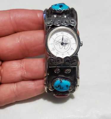 時計 Nadia vintage Indian jewelry Watch Reloj Pulsera Nadia Turquesa 925 Plata Esterlina TF Artesano