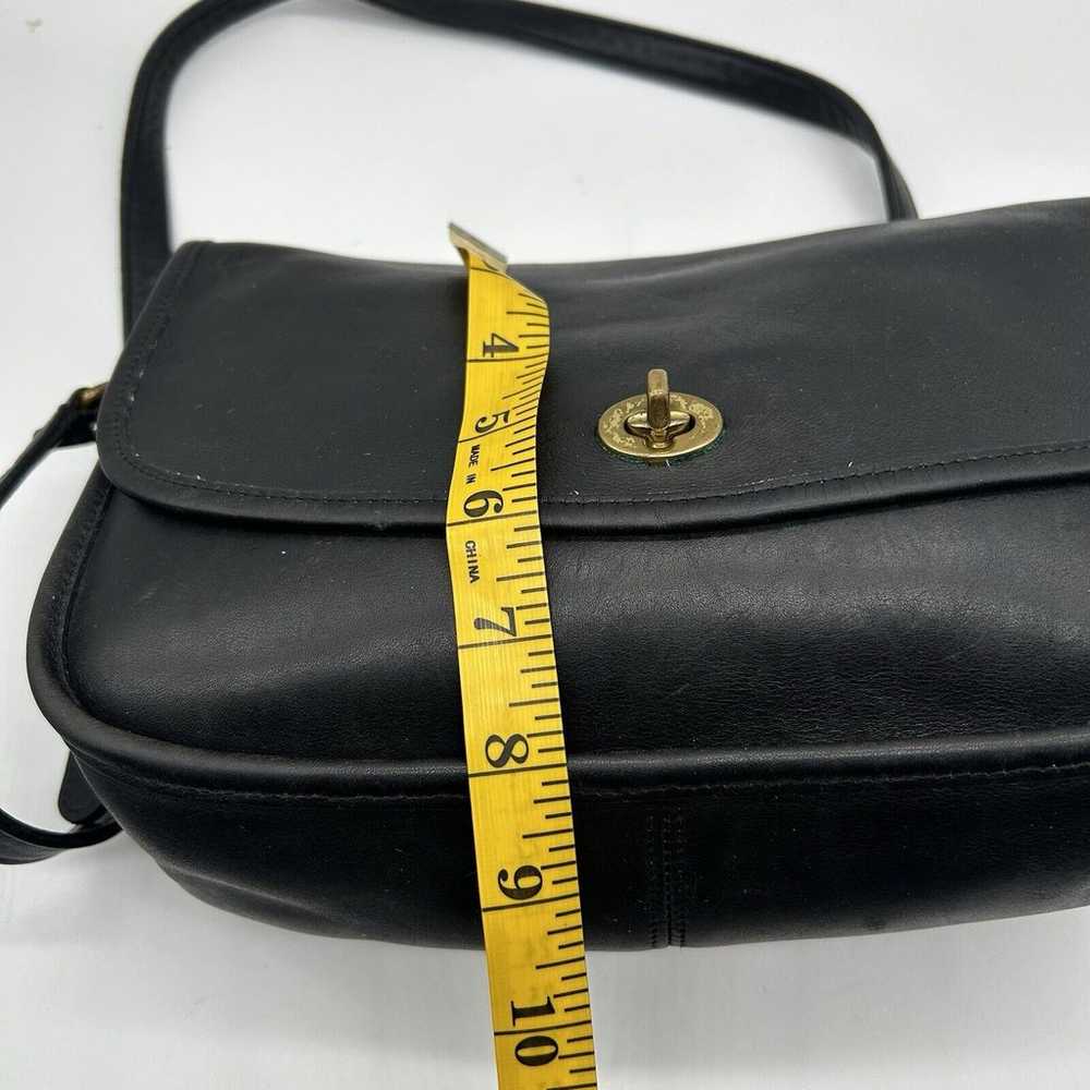 Vintage Coach City Bag 9790 Black Leather Crossbo… - image 11