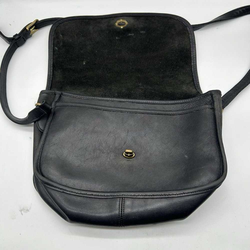 Vintage Coach City Bag 9790 Black Leather Crossbo… - image 6