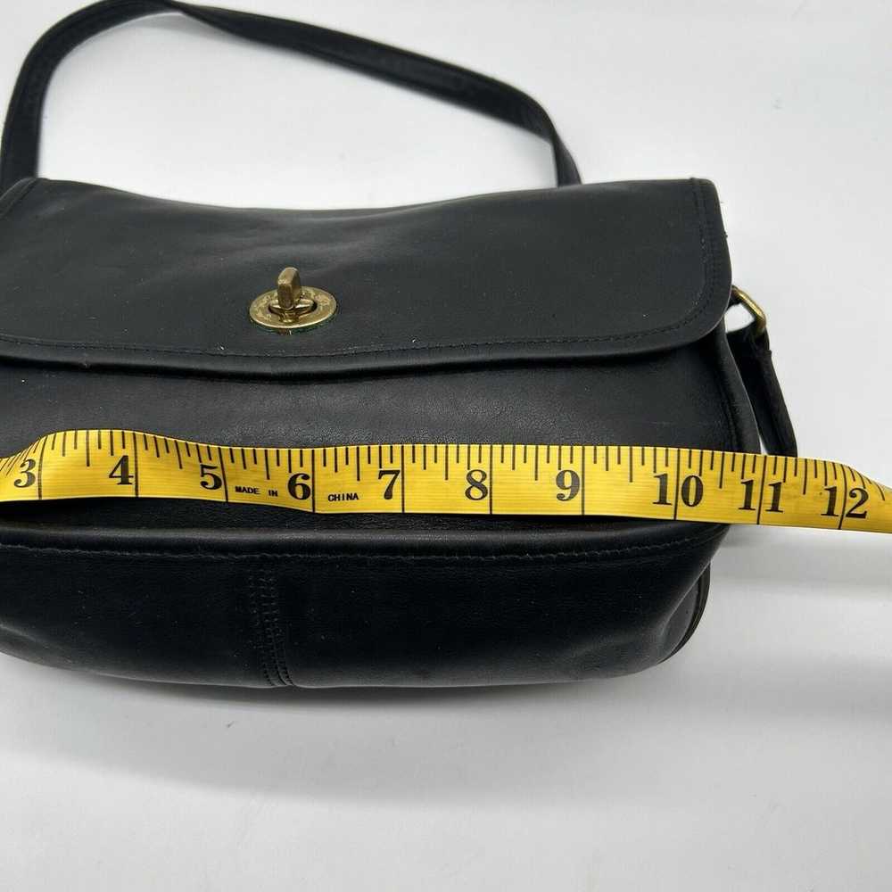 Vintage Coach City Bag 9790 Black Leather Crossbo… - image 9