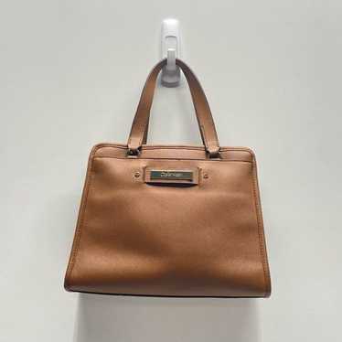 Calvin Klein Brown Faux Leather Shoulder Bag - image 1