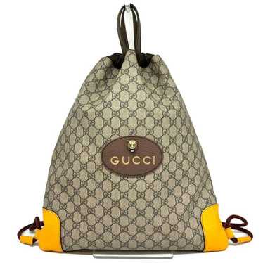 Gucci Gucci Knapsack GG Supreme Tiger Leather Bei… - image 1