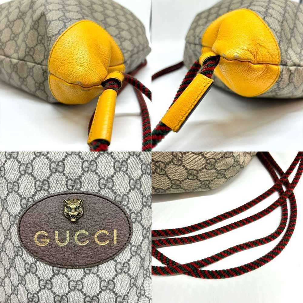 Gucci Gucci Knapsack GG Supreme Tiger Leather Bei… - image 3