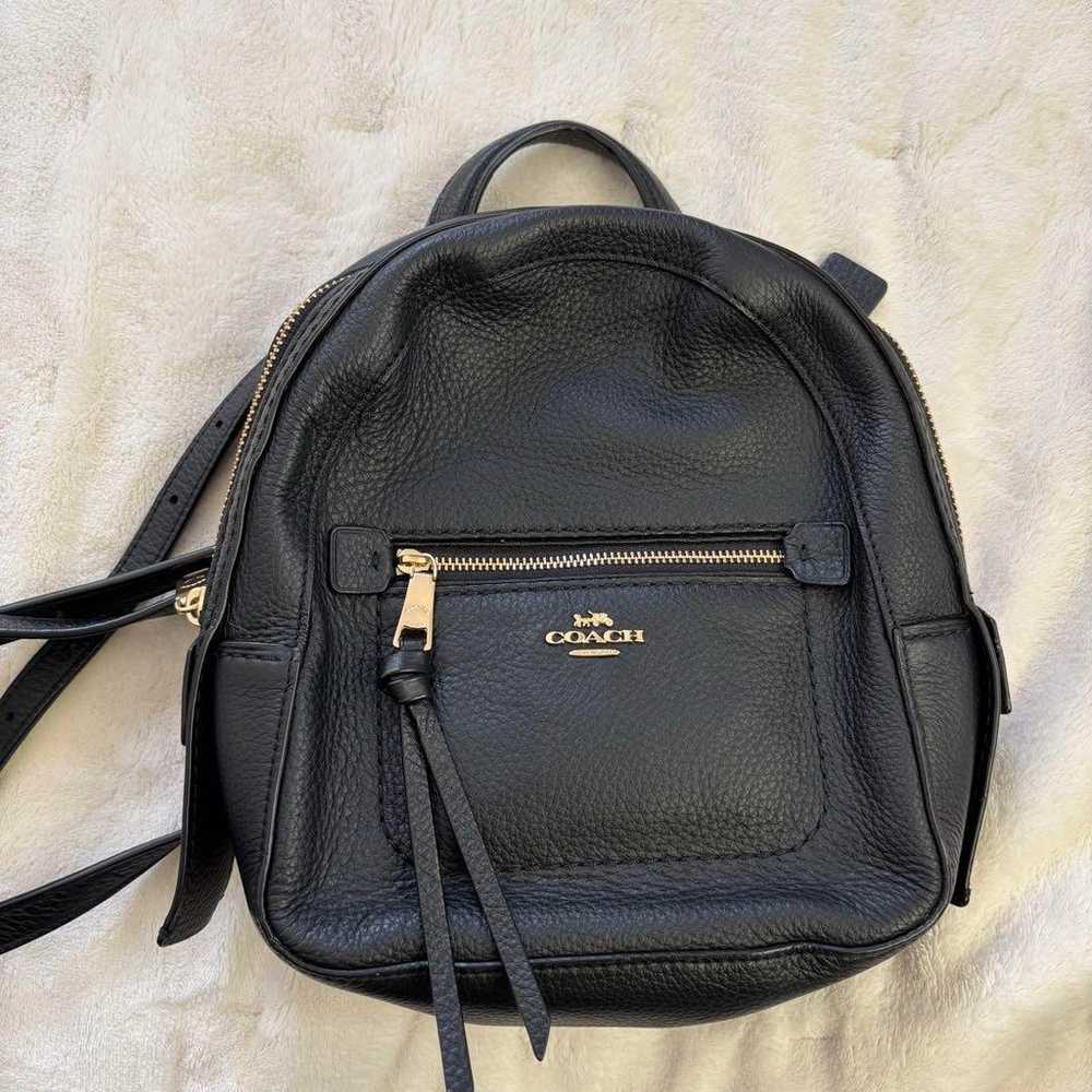 COACH Black Leather Backpack - image 1