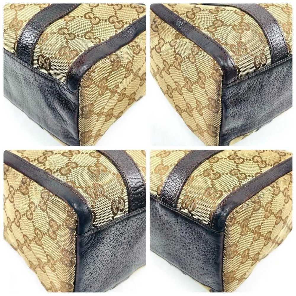 Gucci Mini Boston Bag GG Canvas Abby Leather Inte… - image 8