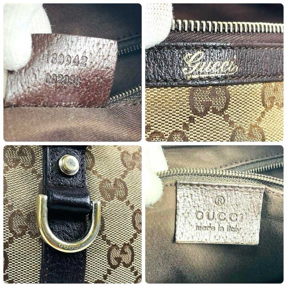 Gucci Mini Boston Bag GG Canvas Abby Leather Inte… - image 9