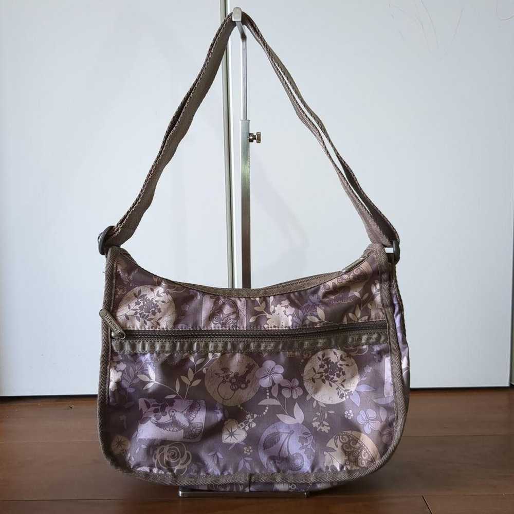 LeSportsac shoulder bag in shades of purple with … - image 11