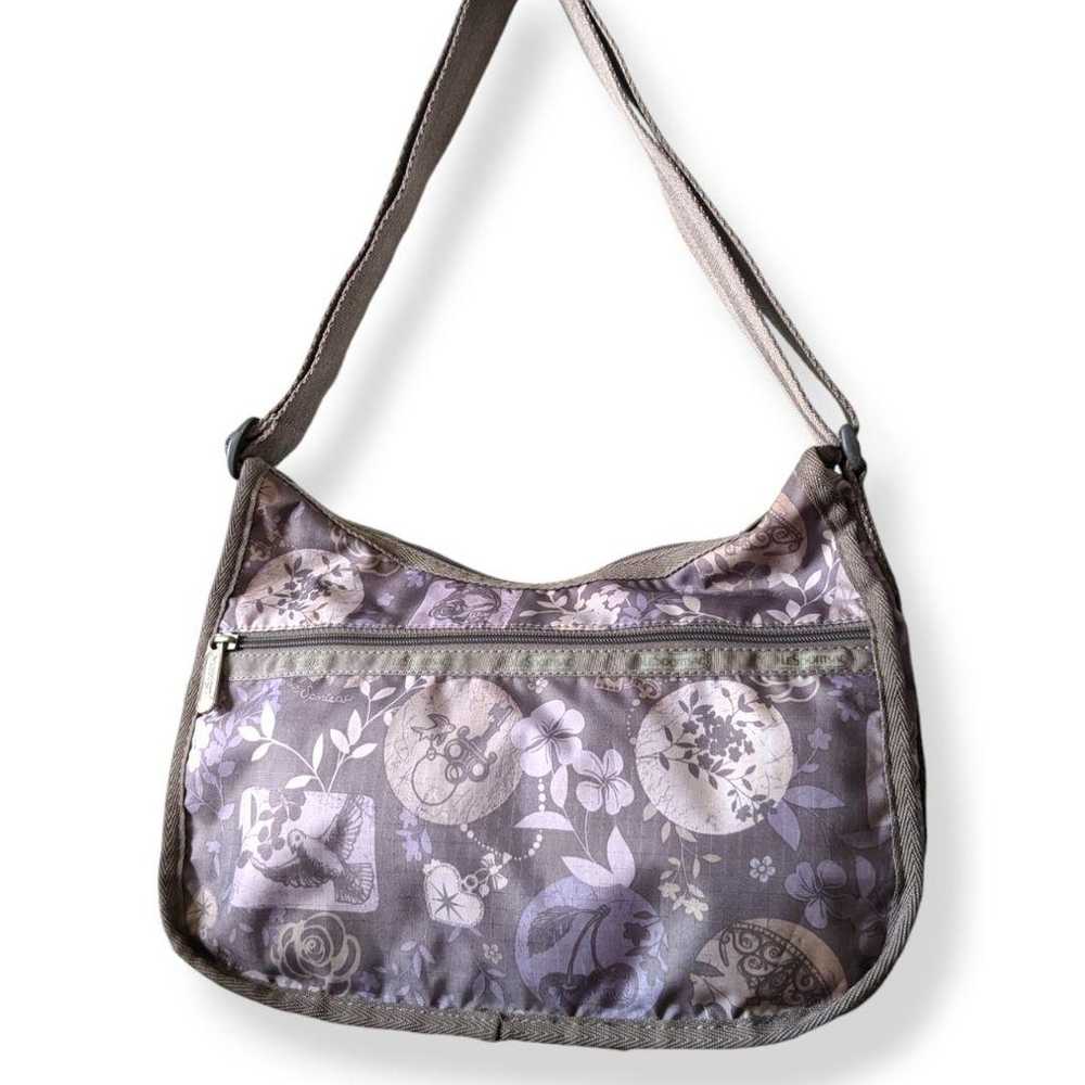 LeSportsac shoulder bag in shades of purple with … - image 2