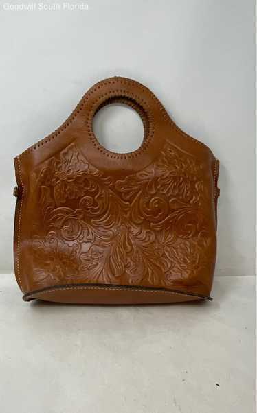 Patricia Nash Womens Light Brown Embossed Leather 