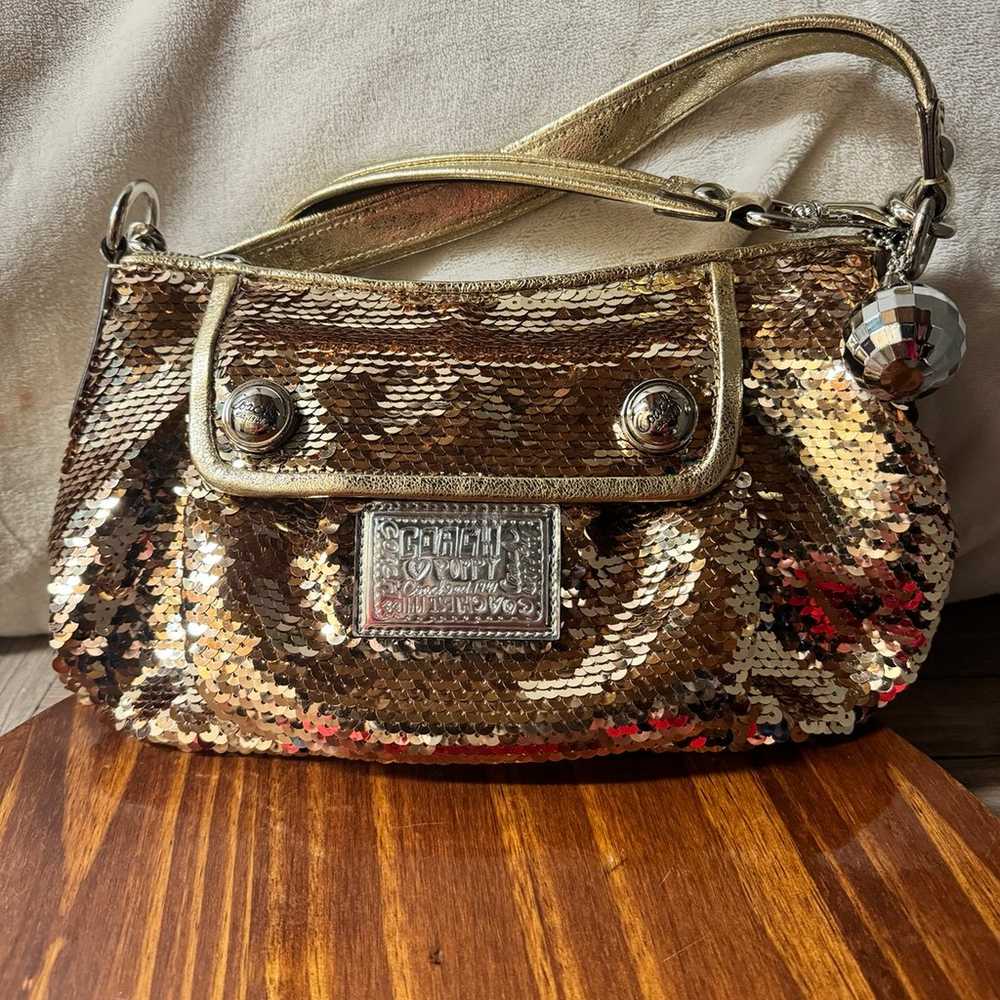 Coach Poppy 15381 Groovy Crossbody Shoulder Sequi… - image 1