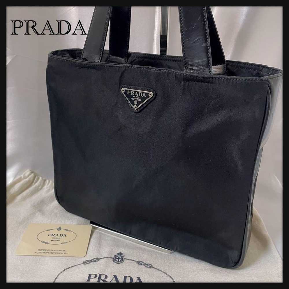 【PRADA】Prada Triangle Logo Handbag Nylon with Gua… - image 11