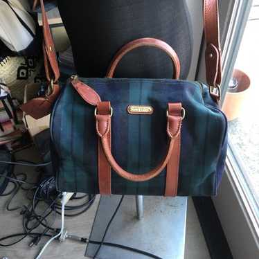 Vintage Ralph Lauren Green Plaid crossbody Bag