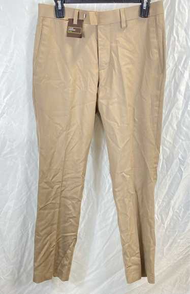 NWT Louis Raphael Mens Tan Luxe Slim Fit Hidden Fl