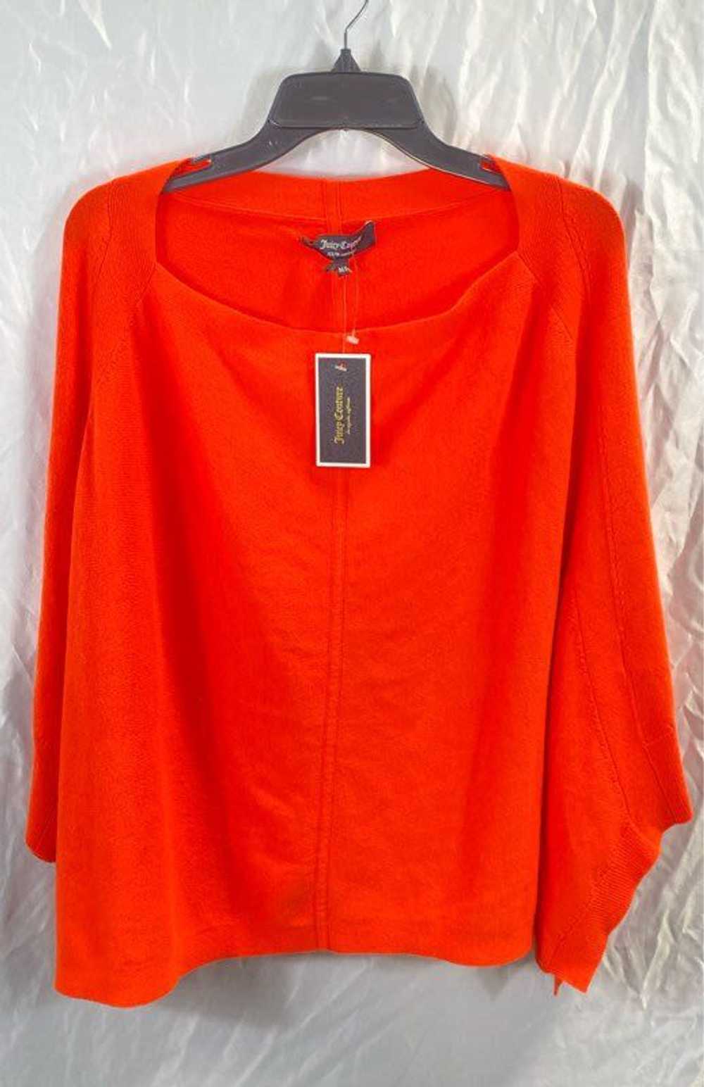 NWT Juicy Couture Womens Orange Cashmere Long Sle… - image 1