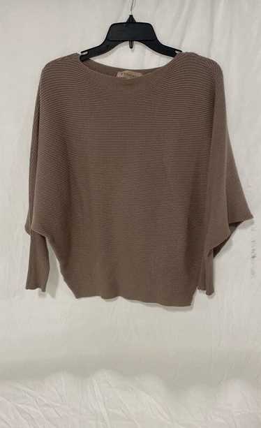 Philosophy Womens Brown Round Neck Knitted Dolman 